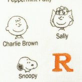 スヌーピー イニシャルミニタオル (R) アイボリー ハンカチ SNOOPY