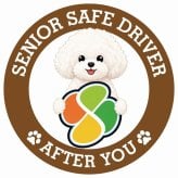 カーサイン 高齢者マーク SENIOR SAFE DRIVER ビションプー ステッカー シール 直径13cm 肉球 日本製 車