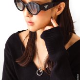 サングラス メガネホルダー グラスホルダー ネックレス レディース メンズ ステンレス 金属アレルギー チェーン付き サージカルステンレス つけっぱなしOK プレゼント ペア