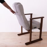 高座椅子 ムーブ リクライニング キャスター付き 天然木 ベージュ・グレー W57.5xD55-94xH106cm座面高44/47/50cm 座椅子 リクライニングチェア パーソナルチェア 肘付き ベージュ グレイ おしゃれ