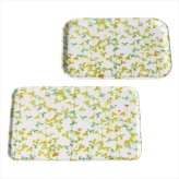 紀州漆器 12.0トレー2点セット 緑の若葉 #4725  内祝 内祝い お祝 御祝 記念品 出産内祝い プレゼント 快気祝い 粗供養 引出物