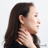 ステンレス ぷっくり ニュアンスイヤーカフ 不規則 かわいい メタルイヤーカフ シンプル 小ぶり ゴールド 18KGP シルバー 片耳1点 プチプラ 耳の穴不要 痛くない レディース 女性 金属アレルギー対応フェイクピアス ノンホール イヤリング