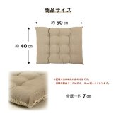 クッション シート リビング 日本製 オーガニックコットン 綿100% 無地 洗える 約40×50cm