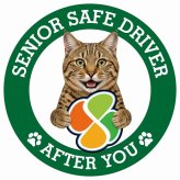 カーサイン 高齢者マーク SENIOR SAFE DRIVER ピクシーボブ ステッカー シール 直径13cm 肉球 日本製 車