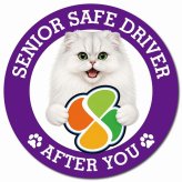 カーサイン 高齢者マーク SENIOR SAFE DRIVER チンチラ マグネット 強力 直径13cm 肉球 日本製 車 ステッカー
