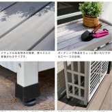 逆ルーバー室外機カバー ブラウンダークブラウンホワイトグレー エアコンカバー 簡単組立 日よけ 省エネ 排熱 節電 節約 棚 枠 屋外 ガーデニング 目隠し 木製 天然木 園芸 庭 ベランダ バルコニー 白 おしゃれ
