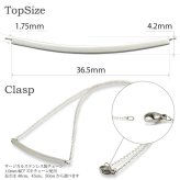 【レーザー刻印可能】金属アレルギーに優しい　◆スリムカーブネックレス ペンダント チェーン 40～50cm タグチェーン 2カラー ネックレス 1本（6772011-2731111）
