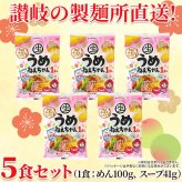 うめねぇちゃん 冷やし中華 5食セット 冷やし麺 生麺 スープ付き 個包装 夏麺 中華麺 ポスト投函便