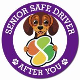 カーサイン 高齢者マーク SENIOR SAFE DRIVER ダックスフンド マグネット 強力 直径13cm 肉球 日本製 車 ステッカー