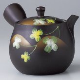 黒泥クローバー急須 陶器 常滑焼 やきものの里から、暮らしを贈ります。　ギフト 食器 セット テーブルウェア