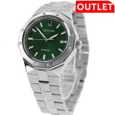 アウトレット ブローバ クラシック 自動巻き 腕時計 ブランド メンズ BULOVA 96B464 アナログ グリーン