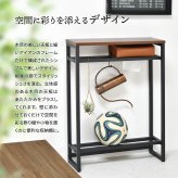 メラミン コンソールテーブル W60 ONHT-0077NAT ONHT-0077BRN W600×D200×H800mm スリムテーブル ハイテーブル カウンター 飾り棚 エントランステーブル 玄関テーブル 玄関収納 玄関デスク サッカーボール収納 ボール収納 インテリアテーブル