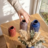玉ねぎ陶器の花瓶 削ぎ オニオン S・L フラワーベース セン トーツウ｜レッド ブルー パープル｜ おしゃれ かわいい｜北欧 カフェ風 インテリア 一輪挿し 花びん 花器｜ギフト プレゼント 新生活 母の日【TOTU】
