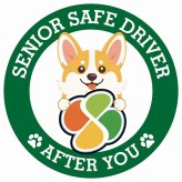 カーサイン 高齢者マーク SENIOR SAFE DRIVER コーギー ステッカー シール 直径13cm 肉球 日本製 車