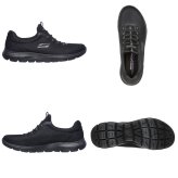 スケッチャーズ レディース スリッポン スニーカー 靴 サミッツ SKECHERS Summits 12980 軽量 ノーマル幅 ひもゴム メモリーフォームインソール