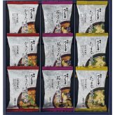 ろくさん亭 道場六三郎 フリーズドライギフト [26-0471-136] ML-15 味噌汁 たまごスープ 赤だし 9食 詰め合わせ フリーズドライ スープ インスタント 簡単調理 常温保存 贈り物 御礼 御祝 内祝 ギフト