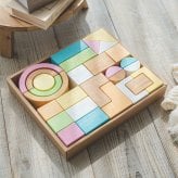 積み木 SOUNDブロックス Large シャーベットカラー | 誕生日プレゼント   1歳 1歳半 2歳 女の子 男の子 名入れ 誕生日 プレゼント おもちゃ 木のおもちゃ 木製玩具 木製 知育玩具 誕生日 クリスマス プレゼント 入園祝い ギフト ベビーギフト エデュテ