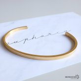 ステンレス 幅3mm 平打ちバングル シンプル 4カラー ブレスレット レディース メンズ 細身 オープン カフ ミニマル ユニセックス アクセサリー 重ね付け カジュアル きれいめ モード おしゃれ デイリー 金属アレルギー対応