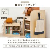 ランドセルラック 木製 キャスター付き A4ファイル対応 ブックエンド付き 引き出し フック付き 学用品収納 教科書収納 子供部屋 リビング学習 お片付け 入学準備 天然木 無塗装 DIY ナチュラル 幅62 高さ60 小学生 キッズ収納 ランドセル収納 入学祝い