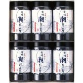 有明潮だより [26-2898-065] SY-30 味付海苔 味付のり 卓上 詰め合わせ 有明海産 磯の香り パリパリ 6本入り グルメ 食品 常温 保存食 非常食 惣菜セット 内祝い お返し お祝い ギフト 贈り物 プレゼント
