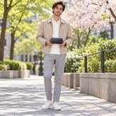 LANVINenBlue ランバンオンブルー ロングウォレット 財布 ウォレット ゼブダ 長財布  メンズ 普段使い 牛革 レザー