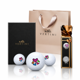 【記念品】VERTINI プレミアムゴルフマーカー (HEART)・ゴルフボールセット (3球or6球入) ギフト プレゼント