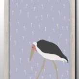 日本製 アフリカハゲコウ 鳥 バード A3 サイズ ポスター アート おしゃれ 絵画 インテリア 北欧 イラスト マット紙 艶消し アートパネル 額 フレーム デザイン 壁掛け ギフト 新築祝い ディスプレイ  速達 送料無料