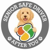 カーサイン 高齢者マーク SENIOR SAFE DRIVER ラブラドゥードル ステッカー シール 直径13cm 肉球 日本製 車