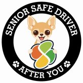 カーサイン 高齢者マーク SENIOR SAFE DRIVER チワワ ステッカー シール 直径13cm 肉球 日本製 車
