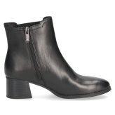 ショートブーツ レディース 靴 サイドゴア サイドジップ 本革 レザー 防寒 シンプル ５cm ヒール チャンキーヒール 定番 きれいめ Parade 1240 ブラック ブラウン