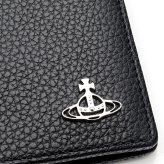 ヴィヴィアンウエストウッド 財布 メンズ 二つ折り財布 Vivienne Westwood 51120008 L001J LA N401 ブラック 黒 グレインレザー 本革 小銭入れなし コンパクト オーブ ロゴ 札入れ ギフト プレゼント