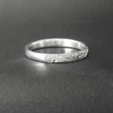 ハワイアンジュエリー リング 指輪 白 ハイビスカス スクロール シルバー925【刻印無料】 花 波 波模様 シルバーアクセサリー メンズ レディース ユニセックス ペアリング 誕生日 プレゼント ハンドメイド 手作り 彫金 箱入り Grand Galleria グランドガレリア