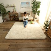 ラグ シャギーラグ 極厚35mm 厚手 防音 130×190cm 190×190cm 190×240cm 円形 直径190cm 1.5畳 2畳 3畳 滑り止め 手洗い 床暖房 ホットカーペット対応 オールシーズン 北欧 おしゃれ シフォンプラス ふわふわ