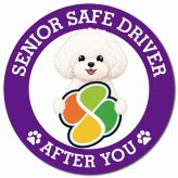 カーサイン 高齢者マーク SENIOR SAFE DRIVER ビションプー マグネット 強力 直径13cm 肉球 日本製 車 ステッカー