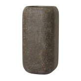 植木鉢 おしゃれ 大型 円柱 角丸 30cm×60cm 10号 スクエア 縦長 背高 砂目 KONTON サンディ ラウンドピラー ファイバーポリストーン 軽量 底穴あり 屋外 M ベージュ ブラウン グレー 観葉植物 多肉植物 シンボルツリー 北欧 ナチュラル モダン プランター ベランダ 玄関