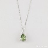  グリーンサファイア 　１．４５８ct 　ダイヤモンド　ネックレス 　ペンダント プラチナネックレス Pt900　ネックレス レディース 一粒ネックレス  誕生石 シンプル Drops