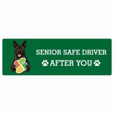 カーサイン 高齢者マーク SENIOR SAFE DRIVER 甲斐犬 ステッカー シール 長方形 20x6.7cm 肉球 日本製 車