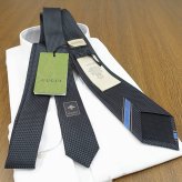 グッチ ネクタイ  GUCCI チャコールグレー/ブルー (7cm) 643945-4069 GG75 【グッチネクタイ・ブランドネクタイ・ブランドギフト・ネクタイブランド・プレゼント・バースデー】【20代・30代・40代・50代・おしゃれ・セール】