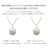ネックレス ダイヤモンド 0.5ct Hカラー SIクラス プラチナ PT900 K18 ゴールド 一粒 ソリティア[ララクリスティー]