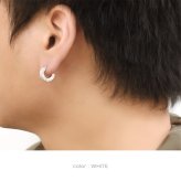 ハワイアンジュエリー フープピアス 誕生石 フープピアス Mサイズ 片耳 一個購入可 K10ゴールド地金入りシリコンキャッチ シンプル 片耳 20G ゲージ 受注生産 メンズ レディース 誕生日 プレゼント【品番：GSE108】