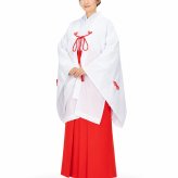 千早 日本製 レディース ポリエステル100％ UJ-54 5444 ちはや 巫女 白衣 神職 神官 神社 神事奉納 女性 上衣
