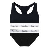 カルバンクライン Calvin Klein(CK) ブラ&ショーツ セット ロゴ 無地 ノンワイヤー アンダーウェア インナー 下着 QF8493+QF8520 レディース ブラック