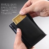 短財布 三つ折り モルトファッシオ MOLTO FASIO ブラック 黒 ミニ財布 コンパクト スマートウォレット メンズ レザー 馬革 馬皮 本革 本皮 MF-07