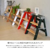 TEXAS　ラダーラック TEOR-43 ステップラダー ステップスツール ステップチェアー 脚立 踏み台 足台 DIY おしゃれ 木製 はしご 折りたたみ フォールディング 収納 頑丈 便利 コンパクト 3段 おしゃれ