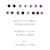 セカンドピアス つけっぱなし プラチナ PT900 軸太0.8×ロングポスト12mm 天然石 15種類 2.5mm【品質保証書付き】 小さい かわいい 一生物 おすすめ プレゼント 片耳  プレゼント