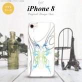 iPhone7 iPhone8 スマホケース ソフトケース ピンスト 白 ブルー グリーン メンズ レディース nk-ip8-tp1245