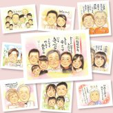 真珠婚 プレゼント 似顔絵 ギフト 名入れ 贈り物 手描き 真珠婚 結婚30周年 記念日 結婚記念日 大人数 ご夫婦 家族 夫婦 お父さん 両親 名入れ 下書き確認 修正無料 一生もの 実績多数 かわいい 似てる 感謝 思い出 30周年 記念 白寿祝い メモリアル 卒寿祝い イラスト オーダーメイド お祝いの品 お祝い返し 同窓会 贈答品 バレンタインデー ブライダルギフト