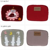  ムーミン サガラ刺繍ポーチ MU25SU リトルミイ ニョロニョロ 化粧ポーチ メイクポーチ ポーチ 小物入れ 刺繍 北欧 かわいい