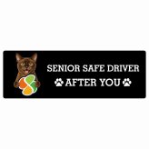 カーサイン 高齢者マーク SENIOR SAFE DRIVER バーミーズ ステッカー シール 長方形 15x5cm 肉球 日本製 車