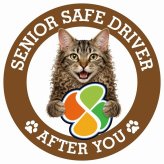 カーサイン 高齢者マーク SENIOR SAFE DRIVER ラパーマ ステッカー シール 直径13cm 肉球 日本製 車